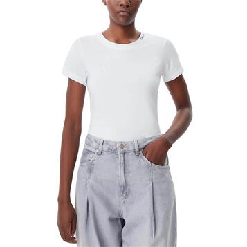 Γυναικείο T-shirt Calvin Klein Logo Elastic Brilliant White J20J225540-YAA