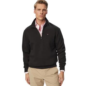 Ανδρικό Φούτερ Tommy Jeans Tjm Reg Fleece 1/4zip Mock Neck Black DM0DM20339-BDS