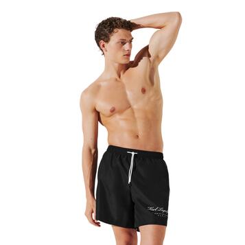 Ανδρικό Μαγιό Karl Lagerfeld Hotel Karl Med Boarshorts Black A1M46071-999