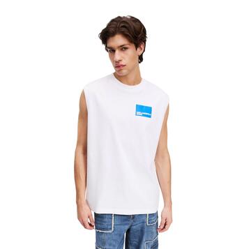 Ανδρικό T-shirt Karl Lagerfeld Klj Relaxed Box Logo Tank White A2M17053-100 Ανδρικό T-shirt Karl Lagerfeld Klj Relaxed Box Logo Tank White A2M17053-100