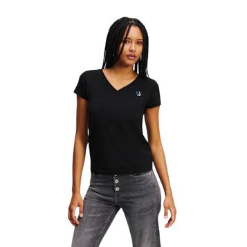 Γυναικείο T-Shirt Karl Lagerfeld KLJ Slim V Neck Tee Black A2W17097-999 Γυναικείο T-Shirt Karl Lagerfeld KLJ Slim V Neck Tee Black A2W17097-999