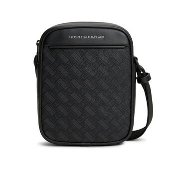 Ανδρικό Τσαντάκι Χιαστί Tommy Hilfiger Th Modern Monogram Mini Reporter Black AM0AM14844-BDS
