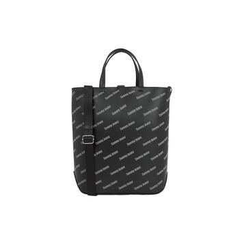Γυναικεία Τσάντα Ώμου Tommy Jeans Tjw Must Tote Aov Black Allover Print AW0AW15646-0GJ