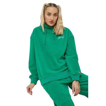 Γυναικείο Φούτερ Tommy Jeans Tjw Ovrszd Wntrzd Signature Hood Green Malachite DW0DW14358-L30 Γυναικείο Φούτερ Tommy Jeans Tjw Ovrszd Wntrzd Signature Hood Green Malachite DW0DW14358-L30