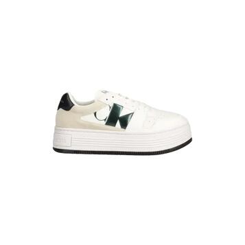 Γυναικεία Sneakers Calvin Klein Bold Platf Low Lace Mix Nbs Mtr Bright White Black YW0YW01482-OLD