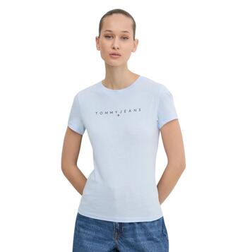 Γυναικείo T-Shirt Tommy Jeans Tjw Slim Linear Ext Sweet Blue DW0DW18398-C3Q