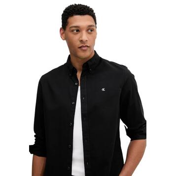 Ανδρικό Πουκάμισο Calvin Klein Ls Solid Oxford Classic Shirt Brilliant Black LV140EM125-UB1 Ανδρικό Πουκάμισο Calvin Klein Ls Solid Oxford Classic Shirt Brilliant Black LV140EM125-UB1