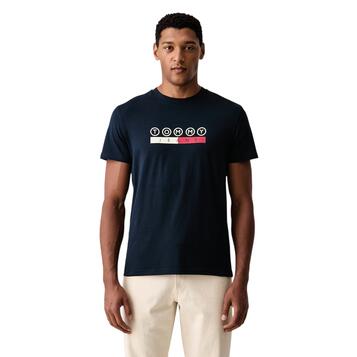 Ανδρικό T-shirt Tommy Jeans Tjm Slim Dna Play Tee Ext Dark Blue DM0DM23715-C1G