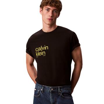 Ανδρικό T-Shirt Calvin Klein Ss 20s Io Circ Grap Black LV04RD810G-UB1
