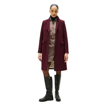 Γυναικείο Παλτό Tommy Hilfiger Classic Sb Wool Reg Coat Deep Burgundy WW0WW46547-XIH