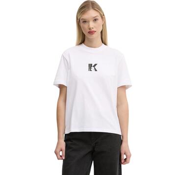 Γυναικείο T-shirt Karl Lagerfeld Reg Ss K Logo White A1W17031-100