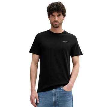 Ανδρικό T-Shirt Tommy Jeans Slim Linear Chest Tee Ext Black DM0DM21780-BDS