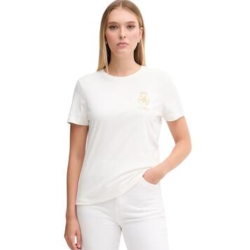 Γυναικεία Μπλούζα Τommy Hilfiger Gold Crest Reg Ss Tee Ecru WW0WW46153-YBL Γυναικεία Μπλούζα Τommy Hilfiger Gold Crest Reg Ss Tee Ecru WW0WW46153-YBL