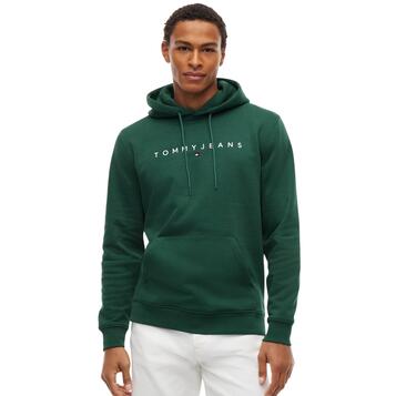 Ανδρικό Φούτερ Tommy Jeans Tjm Reg Linear Logo Hoodie Ext Velvet Green DM0DM20746-MBM