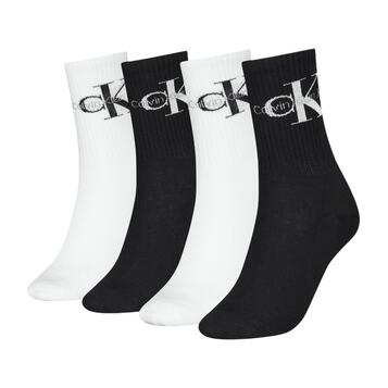 Γυναικείες Κάλτσες Calvin Klein 4p Giftbox Logo Black White 701229462-001