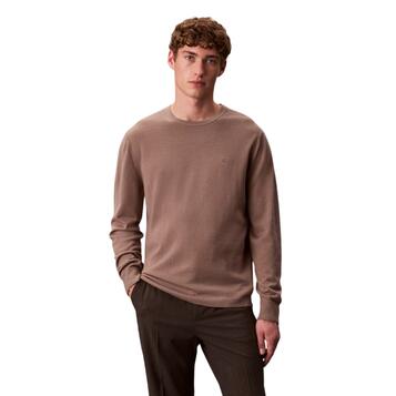 Ανδρικό Πουλόβερ Calvin Klein Ls 100% Merino Crew 14gg Taupe Tone LV04LB305G-GPF Ανδρικό Πουλόβερ Calvin Klein Ls 100% Merino Crew 14gg Taupe Tone LV04LB305G-GPF