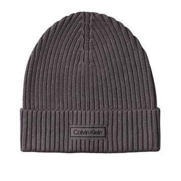 Ανδρικός Σκούφος Calvin Klein Patch Chunky Rib Cotton Beanie Iron Gate LV04D8053G-PCX