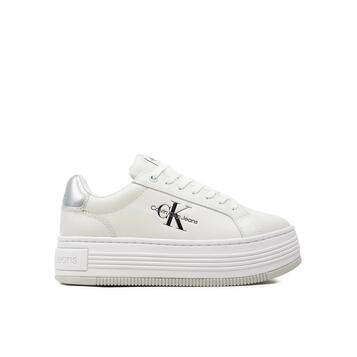 Γυναικεία Sneakers Calvin Klein Bold Platf Low Lace Lth Ml Mtl Bright White Silver YW0YW01516-0K9 Γυναικεία Sneakers Calvin Klein Bold Platf Low Lace Lth Ml Mtl Bright White Silver YW0YW01516-0K9