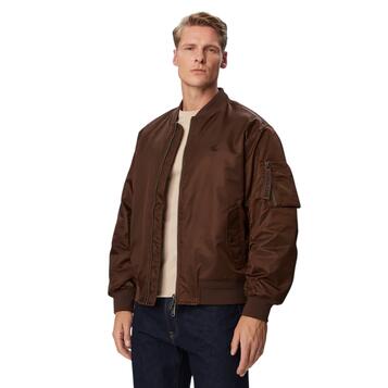 Ανδρικό Μπουφάν Calvin Klein Ls Jeans Nylon Bomber Jkt Brown Cork LV04RG505G-WFM