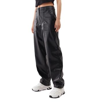 Γυναικείο Παντελόνι Calvin Klein Faux Leather High Rise Straight Ck Black J20J221385-BEH Γυναικείο Παντελόνι Calvin Klein Faux Leather High Rise Straight Ck Black J20J221385-BEH