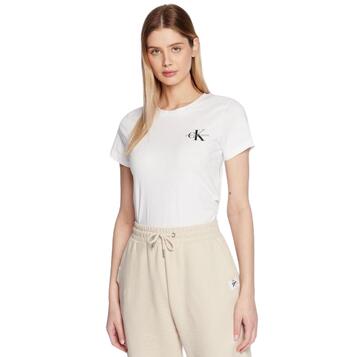 Γυναικείο T-shirt Calvin Klein 2-Pack Monologo Slim Peach Whip / Bright White J20J219734-TER