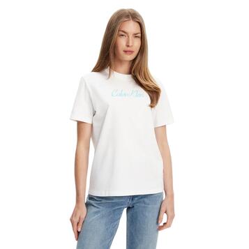 Γυναικείο T-Shirt Calvin Klein Ss 20s Classic Logo Tee Brilliant White LV047C854G-YAA Γυναικείο T-Shirt Calvin Klein Ss 20s Classic Logo Tee Brilliant White LV047C854G-YAA