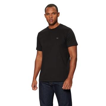 Αντρικό T-shirt Calvin Klein Woven Label Regural Black J30J327100-BEH