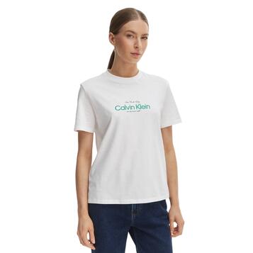 Γυναικείο T-shirt Calvin Klein Ss Classic Ck Nyc Logo Tee Bright White LV047F810G-YAF