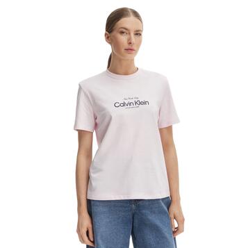 Γυναικείο T-shirt Calvin Klein Ss Classic Ck Nyc Logo Tee Cradle Pink LV047F810G-8Z6
