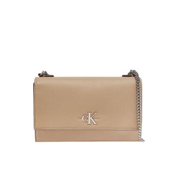 Γυναικεία Τσάντα Χιαστί Calvin Klein Minimal Monogram Ew Flap21 Crockery K60K612233-PBF