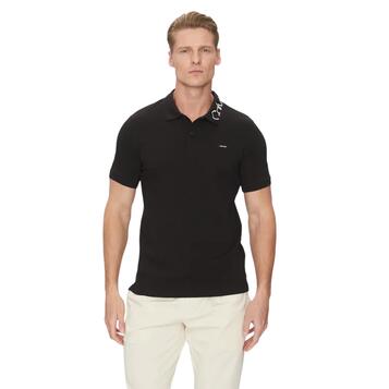 Ανδρικό Polo Calvin Klein Stretch Pique Logo Collar Black K10K114474-BEH