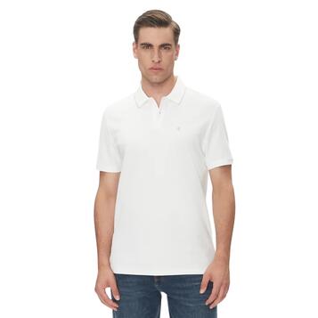 Ανδρικό Polo Calvin Klein Ss Rfnd Pq Tppd Clss Bright White LV04LC239G-YAF