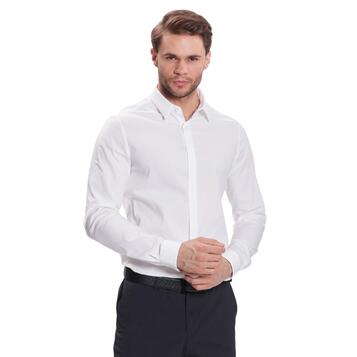 Ανδρικό Πουκάμισο Calvin Klein Hidden Placket Extra Slim White K10K109891-0K4