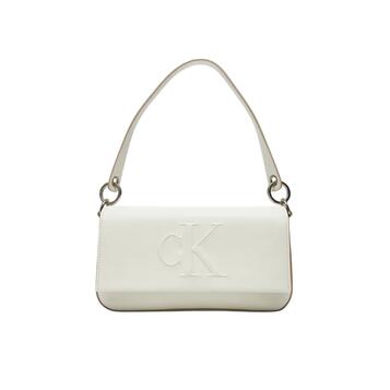 Γυναικεία Τσάντα Ώμου Calvin Klein Sculpted Flap Shoulder Pouch25 Lily White LV04K3148G-FUP