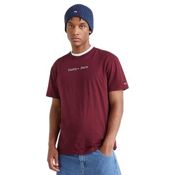 Ανδρικό T-shirt Tommy Jeans Tjm Classic Linear Logo Tee Deep Rouge DM0DM14984-VLP Ανδρικό T-shirt Tommy Jeans Tjm Classic Linear Logo Tee Deep Rouge DM0DM14984-VLP