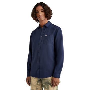 Ανδρικό Πουκάμισο Tommy Jeans Tjm Solid Flannel Twilight Navy DM0DM15126-C87 Ανδρικό Πουκάμισο Tommy Jeans Tjm Solid Flannel Twilight Navy DM0DM15126-C87