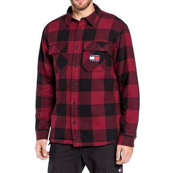 Ανδρικό Πουκάμισο Tommy Jeans Tjm Sherpa Flannel Overshirt Deep Rouge Check DM0DM15132-VLP Ανδρικό Πουκάμισο Tommy Jeans Tjm Sherpa Flannel Overshirt Deep Rouge Check DM0DM15132-VLP