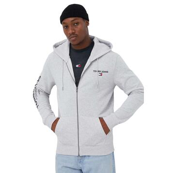 Ανδρική Ζακέτα Tommy Jeans Tjm Reg Entry Zip-Thru Hoodie Silver Grey Htr DM0DM17783-PJ4