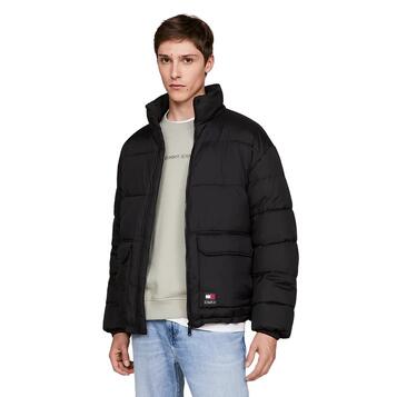 Ανδρικό Μπουφάν Tommy Jeans Tjm Back Logo Puffer Black DM0DM18013-BDS