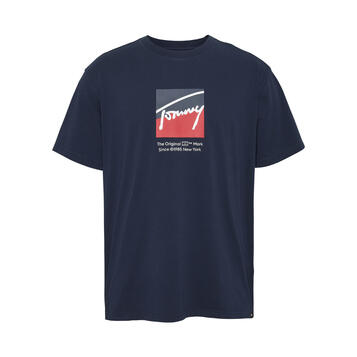 Ανδρική Μπλούζα Tommy Jeans TJM REG RWB DNA TEE Dark Night Navy DM0DM18524-C1G