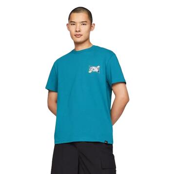 Ανδρικό T-shirt Tommy Jeans Tjm Reg Flower Power Tee Timeless Teal DM0DM18562-CT0