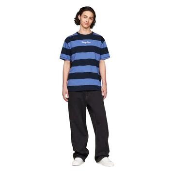 Ανδρικό T-shirt Tommy Jeans Tjm Reg Bold Stripe Tee Dark Night Navy Multi DM0DM18655-C1G Ανδρικό T-shirt Tommy Jeans Tjm Reg Bold Stripe Tee Dark Night Navy Multi DM0DM18655-C1G