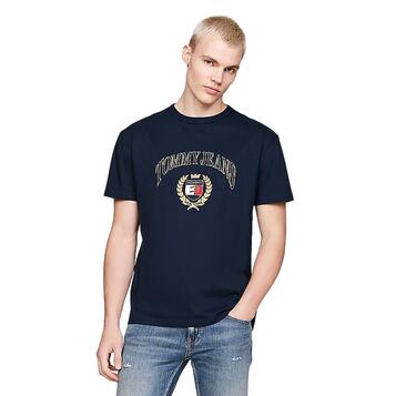 Ανδρικό T-shirt Tommy Hilfiger Reg Gold Crest Dark Night Navy DM0DM19690-C1G
