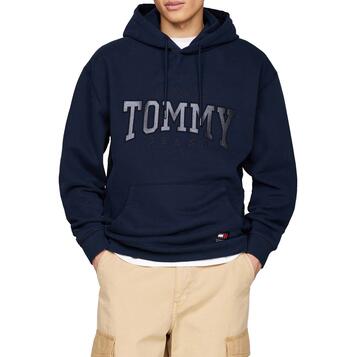 Αντρικό Φούτερ Tommy Jeans Rlx Glitter Dark Night Navy DM0DM20601-C1G
