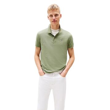 Ανδρικό Polo Tommy Jeans Slim Placket Ext Aruba Green DM0DM20676-MR6