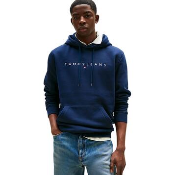 Ανδρικό Φούτερ Tommy Jeans Reg Linear Logo Hoodie Ext Dark Night Navy DM0DM20746-C1G