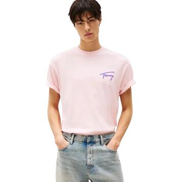 Ανδρικό T-Shirt Tommy Jeans Rlx Faded Graphic Tee Ext Precious Pink DM0DM20768-TH3