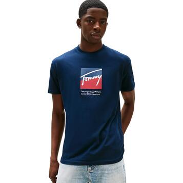 Ανδρικό T-Shirt Tommy Jeans Tjm Reg Rwb Dna Tee Dark Night Navy DM0DM21940-C1G