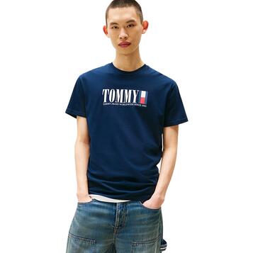 Ανδρικό T-Shirt Tommy Jeans Reg Tommy Dna Flag Tee Ext Dark Night Navy DM0DM21941-C1G Ανδρικό T-Shirt Tommy Jeans Reg Tommy Dna Flag Tee Ext Dark Night Navy DM0DM21941-C1G