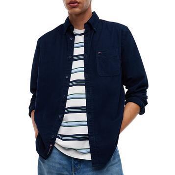 Ανδρικό Πουκάμισο Tommy Jeans Tjm Reg Babe Corduroy Shirt Ext Dark Blue DM0DM23517-C1G